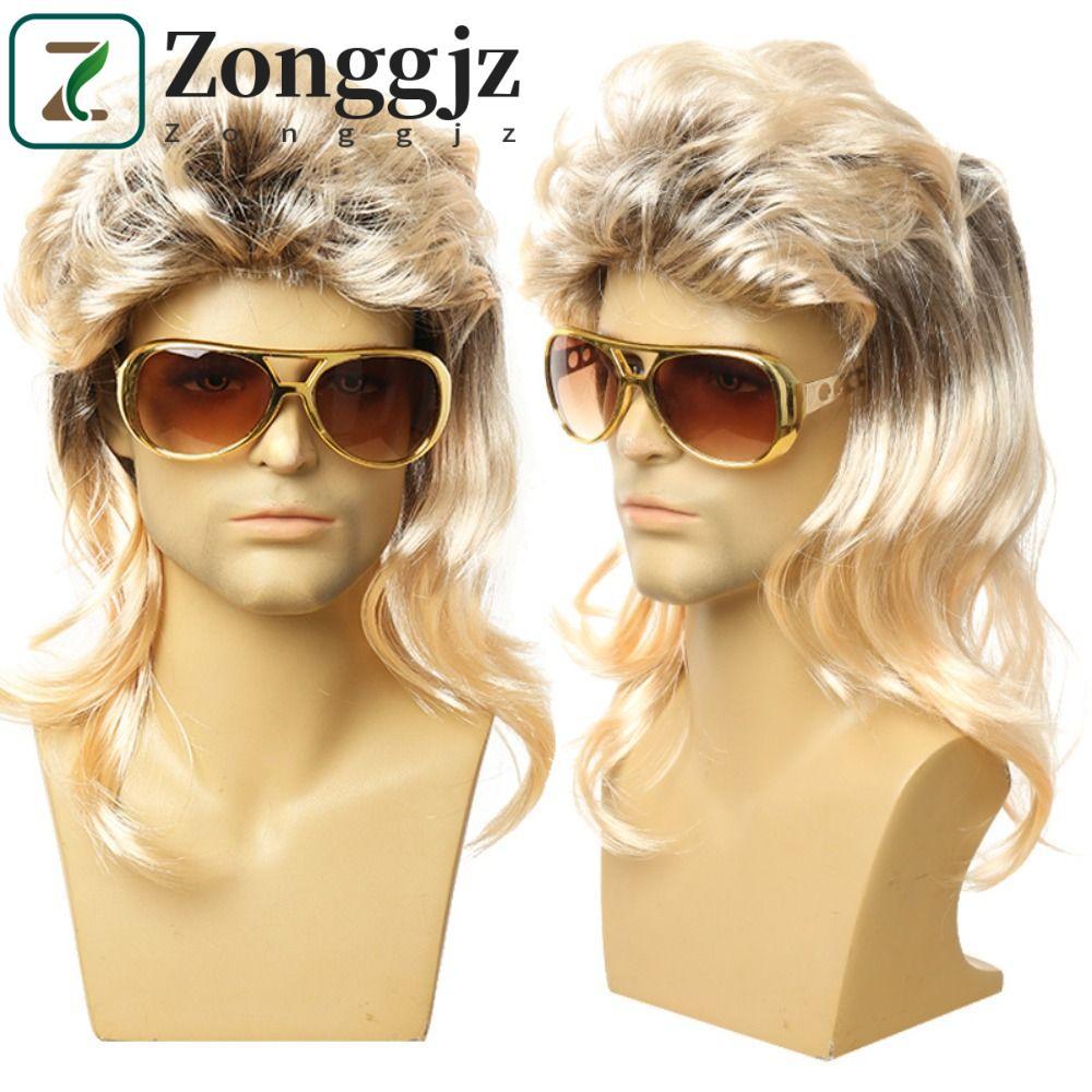 Tóc giả ngắn xoăn tự nhiên retro phù hợp punk và hippie style, thời kỳ 70s và 80s