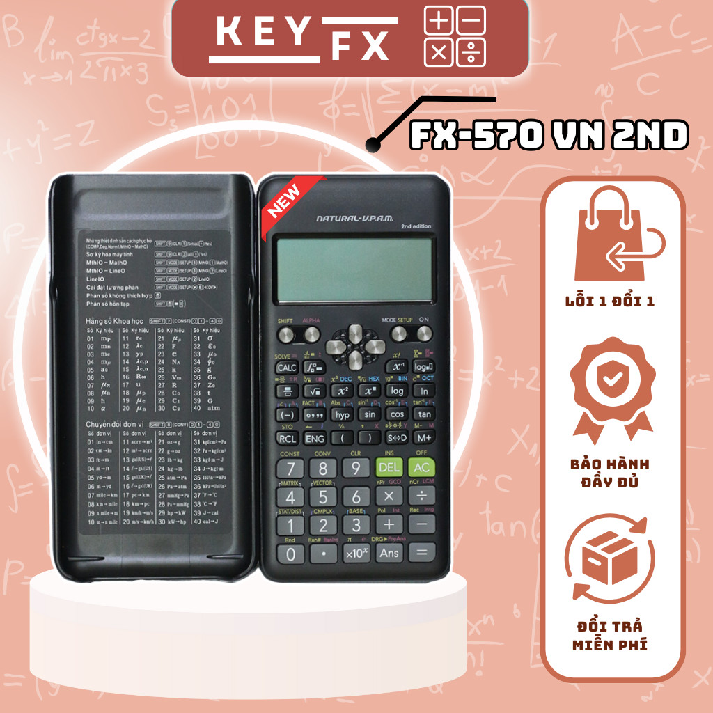 Máy Tính Casio FX-570VN Plus 2nd Edition | Máy Tính Khoa Học 570VN Giá Rẻ Cho Học Sinh