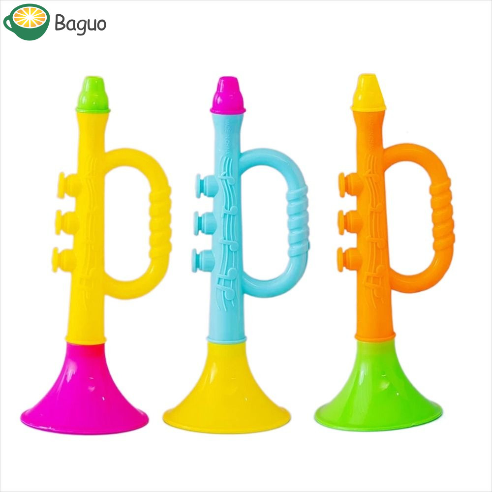 BAGUO Đồ Chơi Âm Nhạc Trẻ Em Nhiều Màu Sắc Học Tập 17CM Đồ Chơi Trẻ Em Nhạc Cụ Trẻ Em Trumpet