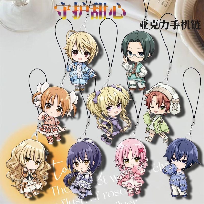 Hinamori Amu Tsukiyomi Ikuto Anime KeyChain Shugo Chara Men Key Chain Fashion Figure Acrylic
