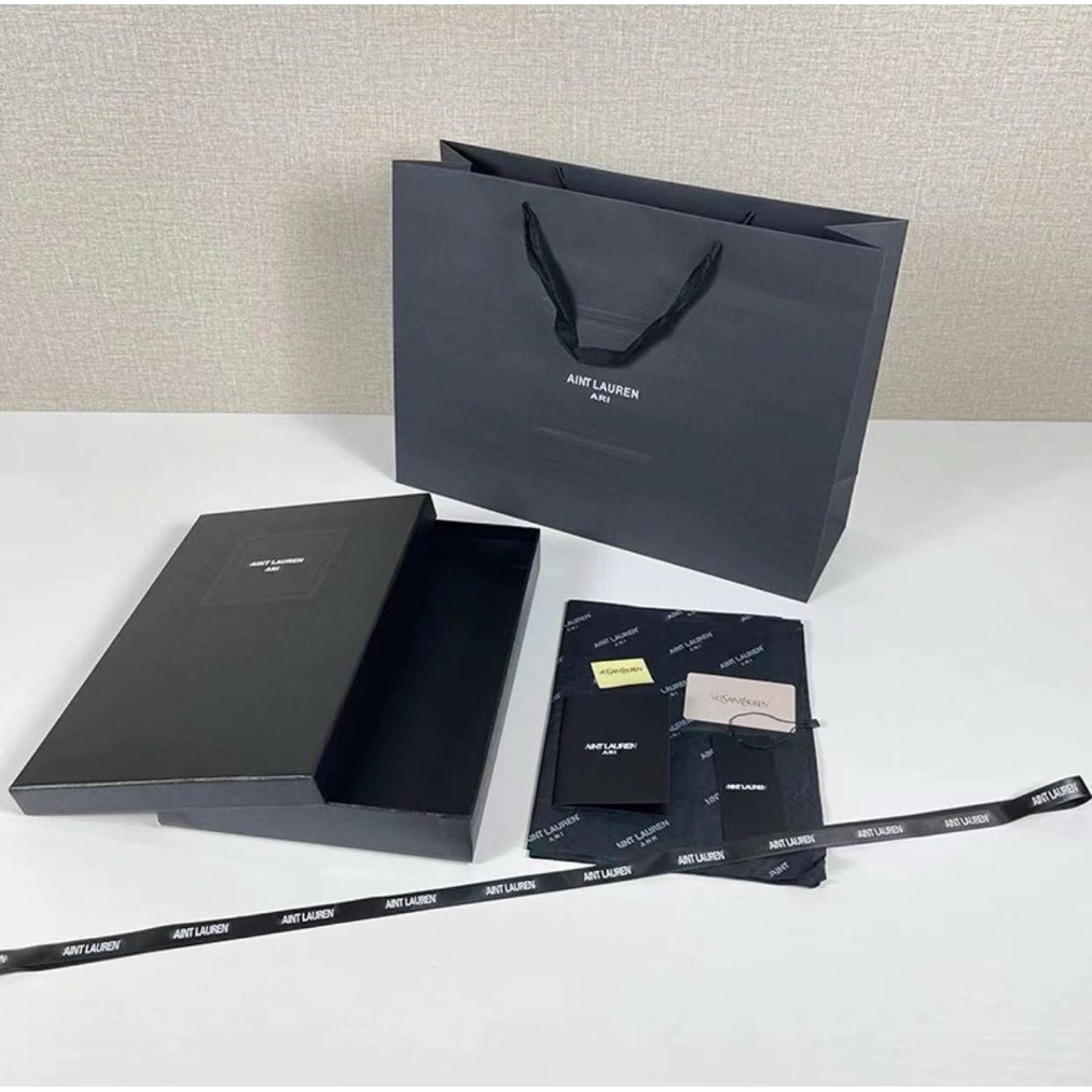 One Piece YS Saint Laurent Thương Hiệu Lớn Bao Bì Hộp Túi Giấy Túi Quà Tặng Túi Trống Hộp Đa Năng Hộ