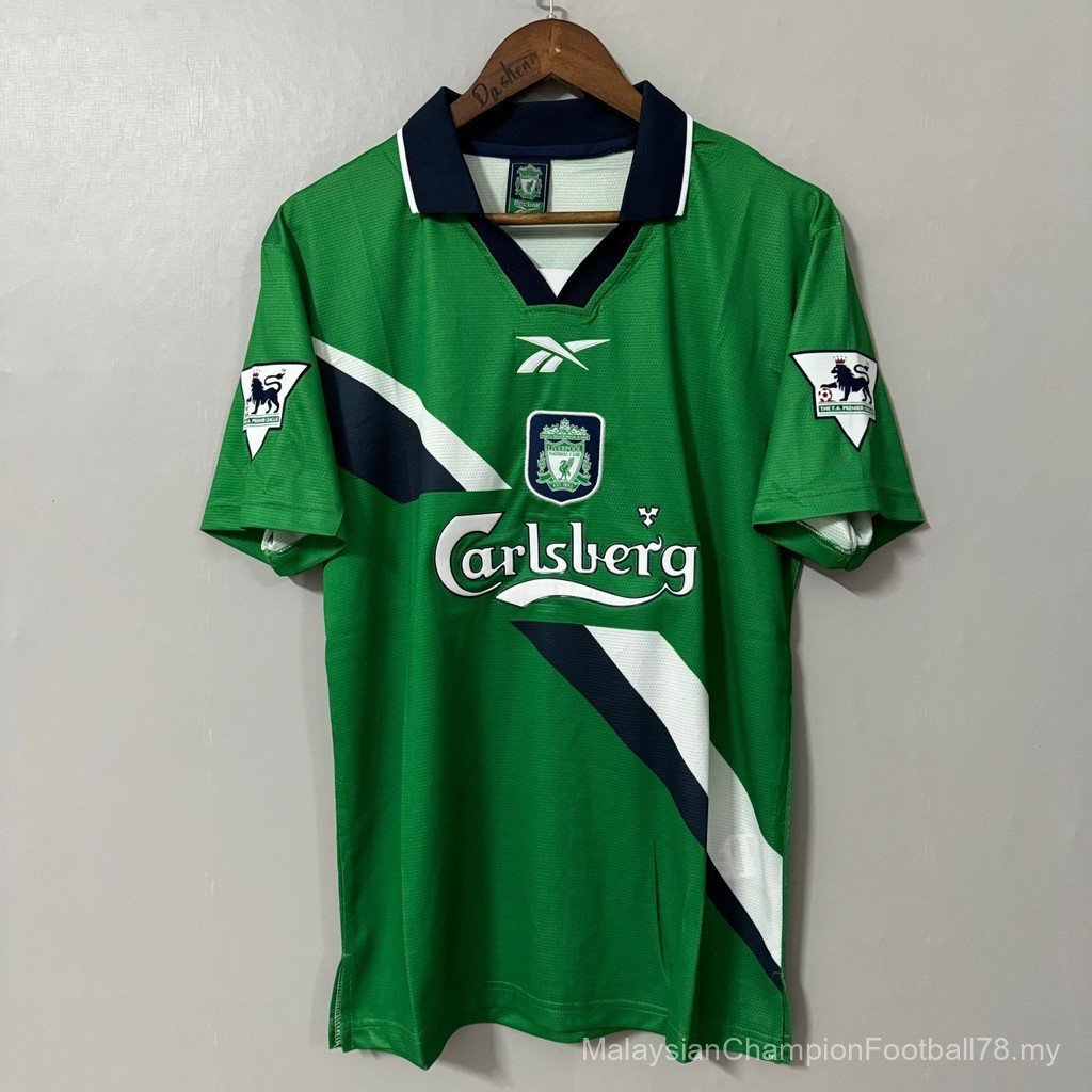 【 Retro SSS + 】 1999-00 Áo Sơ Mi Bóng Đá Liverpool Retro Tay Ngắn