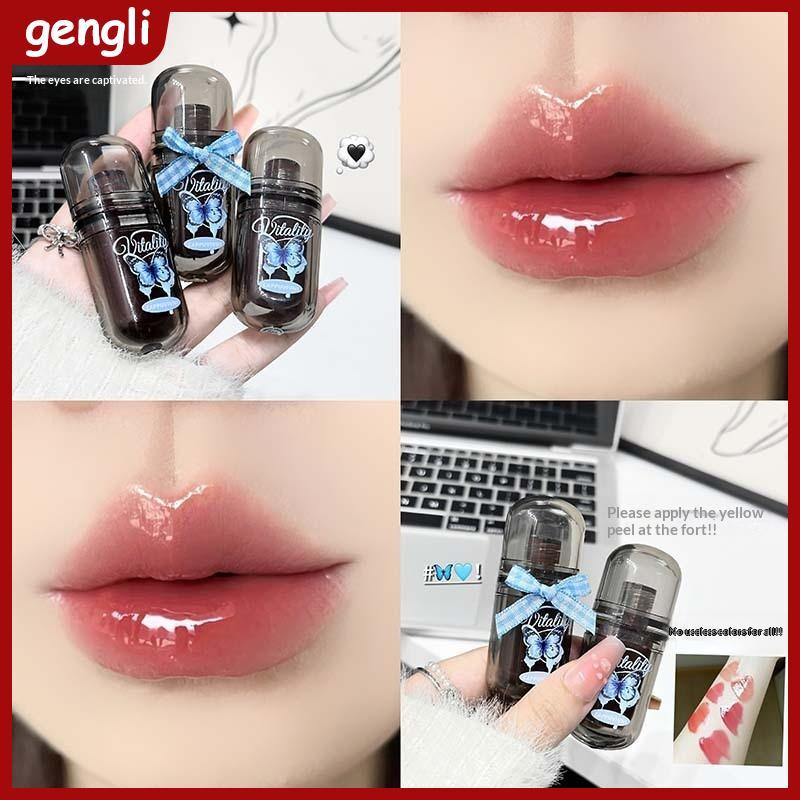 [GL] Cappuvini Water Light Lip Glaze Mirror Lipsti Lip Gloss Hydrating Dưỡng ẩm Tô màu lâu trôi, thu