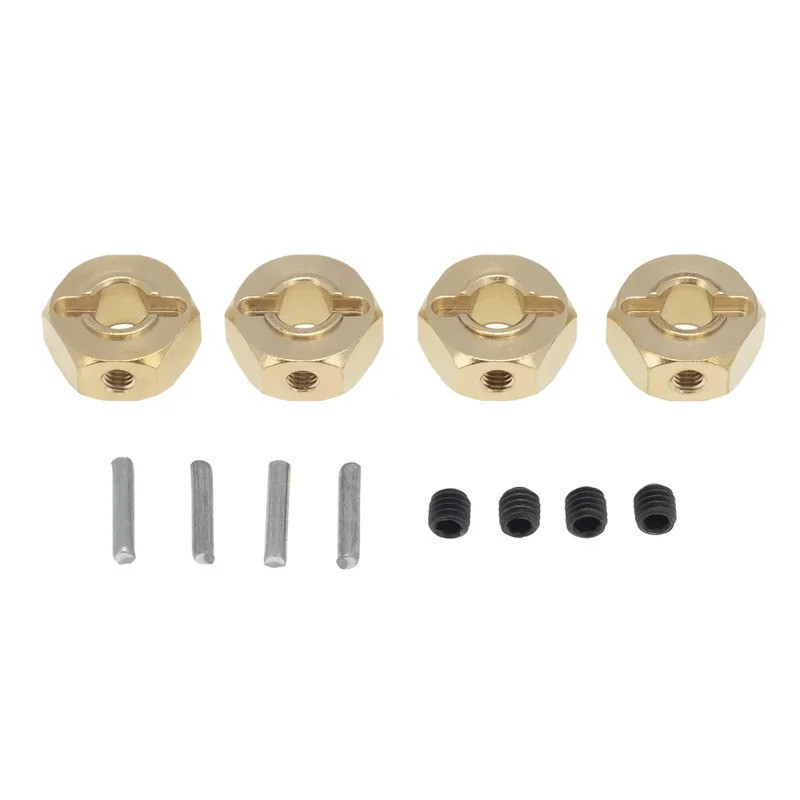 4 Đồng Bánh Xe Lục Giác Hub 12 Mm Chiều Rộng Khớp Nối Cho Trục SCX10 90046 RR10 RGT 86100 MST 1 / 10