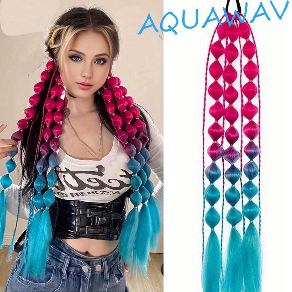 AQUAWAV Twisted Braid Extensions - Ponytail Styling với Tóc Tổng Hợp Colorful Jumbo Braids