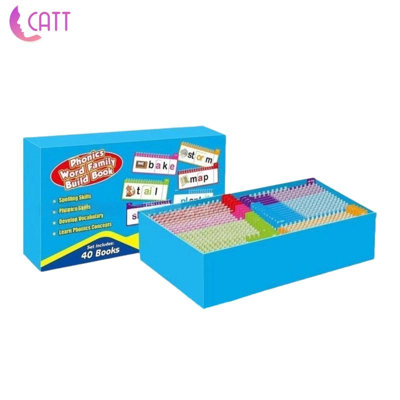 Word Family Build Book Flash Cards Đọc và Rhyme Flip Sách hoạt động cho
