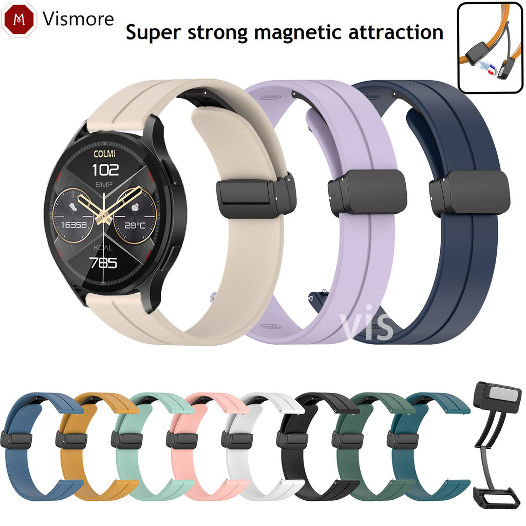 Dây đeo đồng hồ thông minh mềm bằng nam châm silicon cho COLMI P60 / P68 / P78 / P82 / P8 / P9 / P28