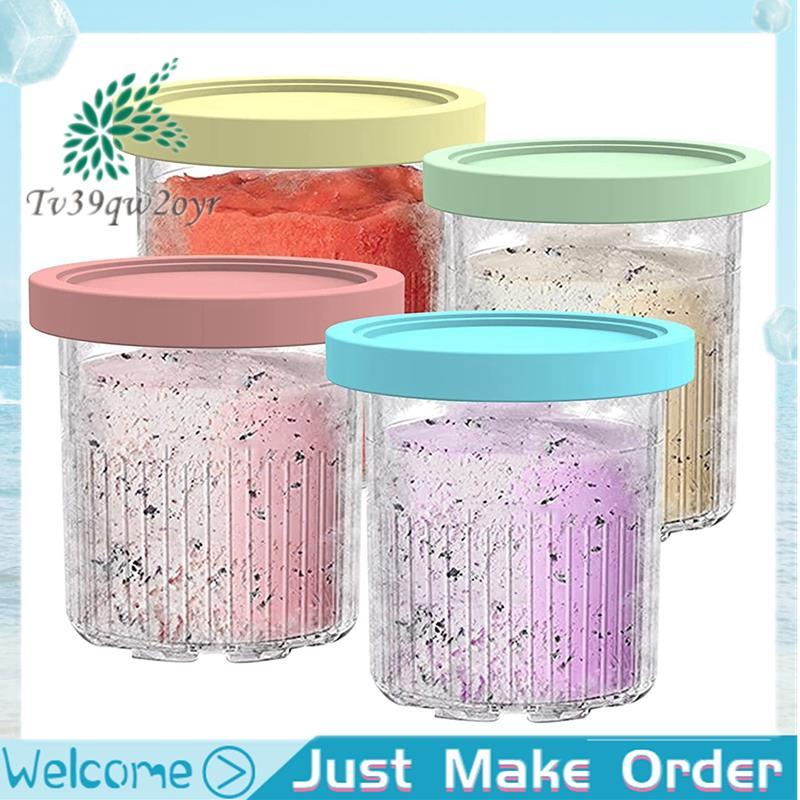 4 Chiếc Kem Pints Cốc Nhựa Có Nắp Cho Kem Pints NC301 NC300 NC299AMZ Series