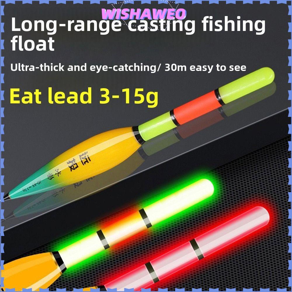 WISHAWEO Phao Câu Cá Đá, Ống Trượt Trôi Trọng Lượng 4-5g Phao Câu Cá Điện Tử, Phao Câu Cá Phao Dài T