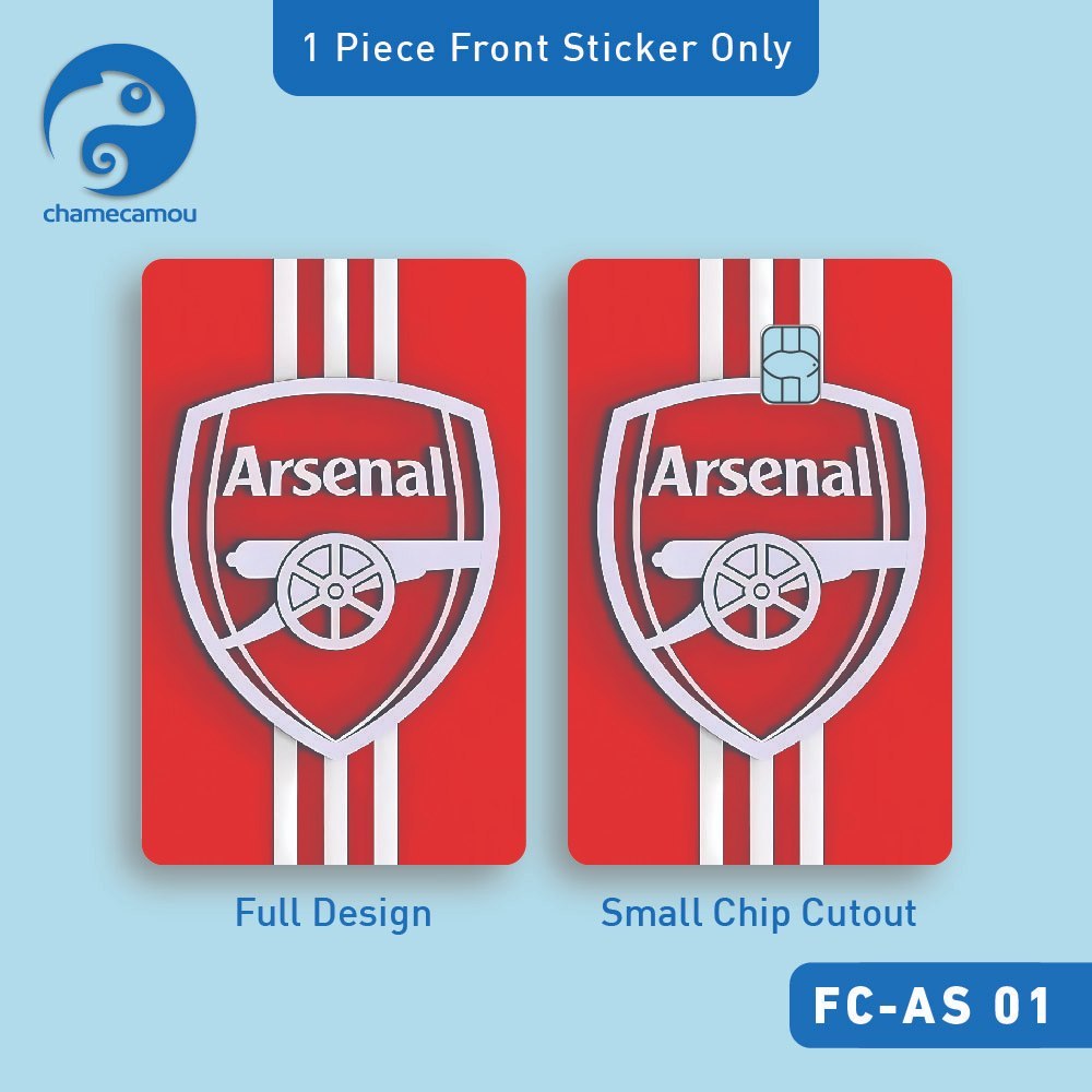 Miếng Dán Trang Trí Arsenal FC – Skin Thẻ ATM, Thẻ Chung Cư, Thẻ Xe | AT CARD