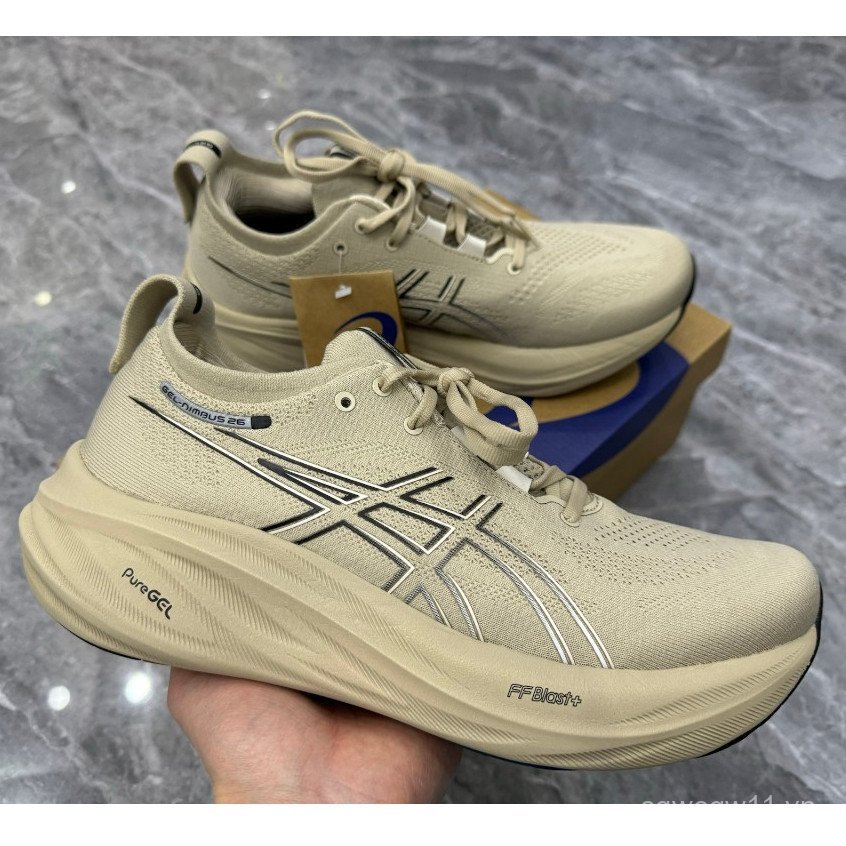 Asics Asics Gel Nimbus 26 Nam Nữ Chạy Bộ Nimbus 27 Giày Thể Thao Hấp Thụ Sốc 1011B794-021 XAOS RIKO