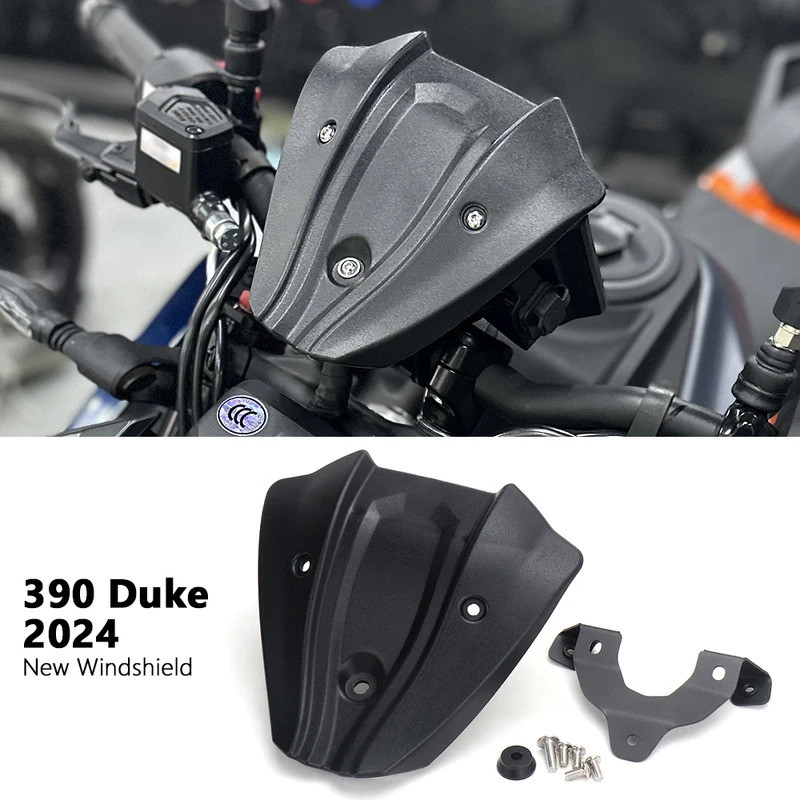 Xe Máy Màu Đen Kính Chắn Gió Chắn Gió Kính Chắn Gió Bộ Tấm Che Kính Chắn Gió Mới Cho 390Duke 390 Duk