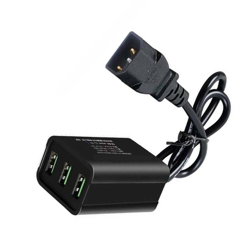 Bộ Chuyển Đổi Sạc Nhanh 5V2A 3 Cổng USB Chuyển Đổi Cho Xe Máy Ebike 36V Đến 84V
