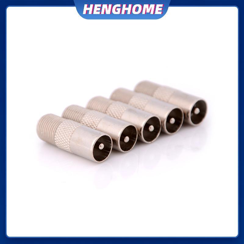 HENGHOME 5 Chiếc Loại F Nữ Cắm Vào RF Coax Trên Không Nam Adapter Tivi Convert HENGHOME