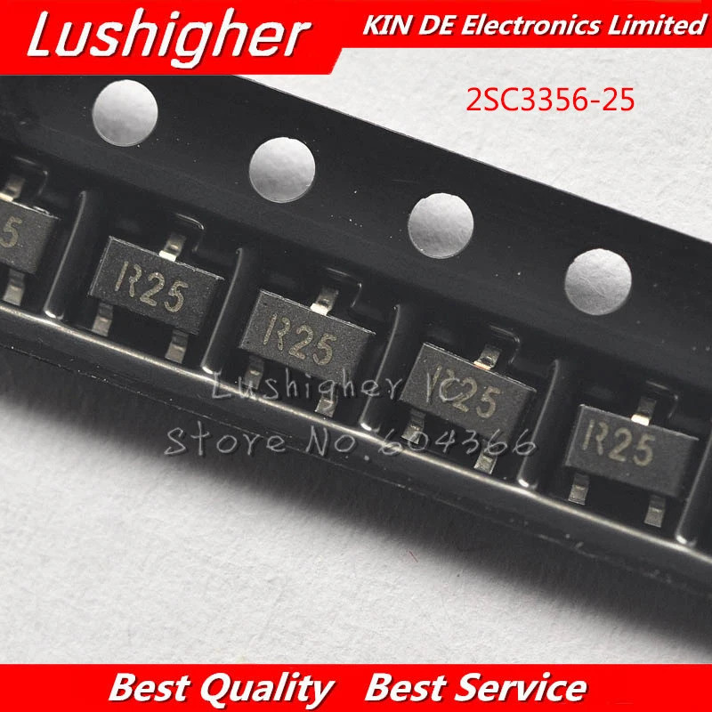 100 CÁI 2SC3356 2SC3356-25 R25 SOT23-3 Transistor lưỡng cực Mới Ban đầu