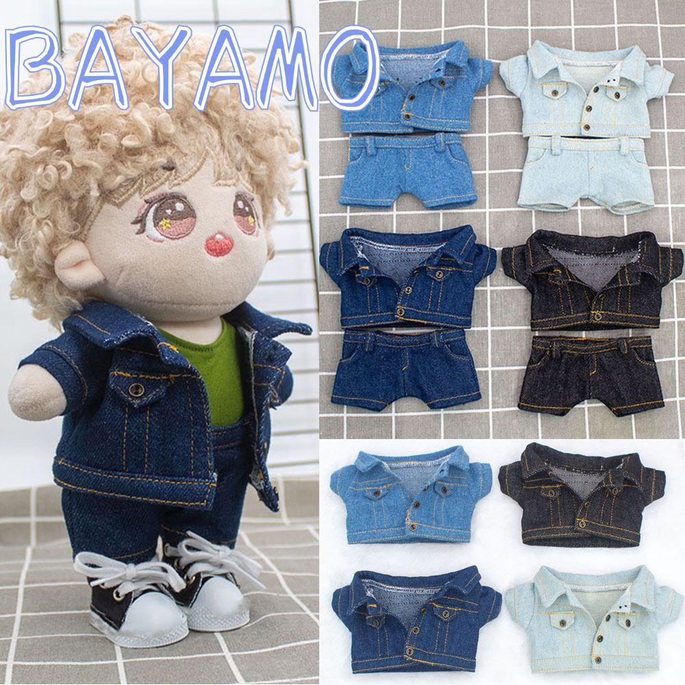 BAYAMO 1 Bộ Áo Khoác Cotton Thời Trang Mặc Quần Jean 4 Phong Cách Đồ Chơi Trẻ Em Quần Jean Quần Áo P