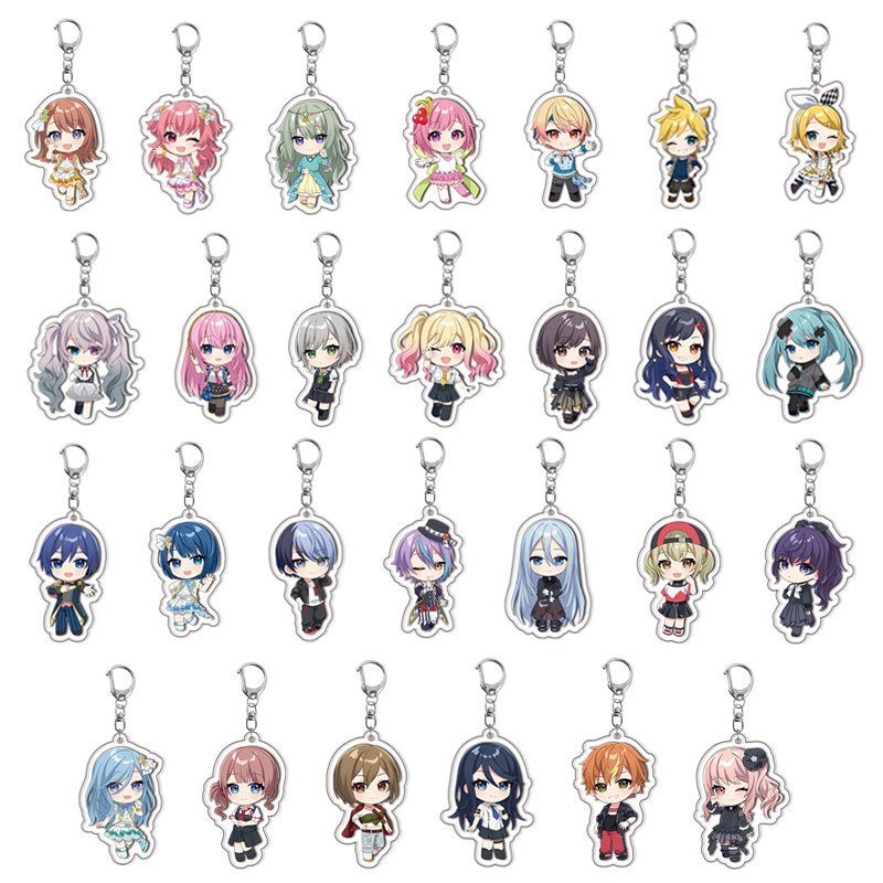 PJSK Project Sekai Colorful Stage Len Rin Character Cute Acrylic Pendant Figure Keychain Keyring