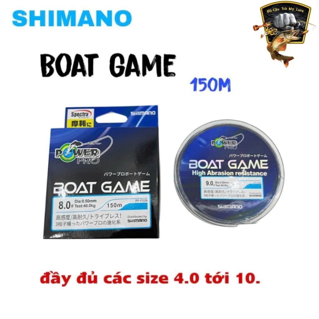 CƯỚC CÂU SHIMANO BOAT GAME 150M MÀU ĐEN TẢI CÁ KHỎE