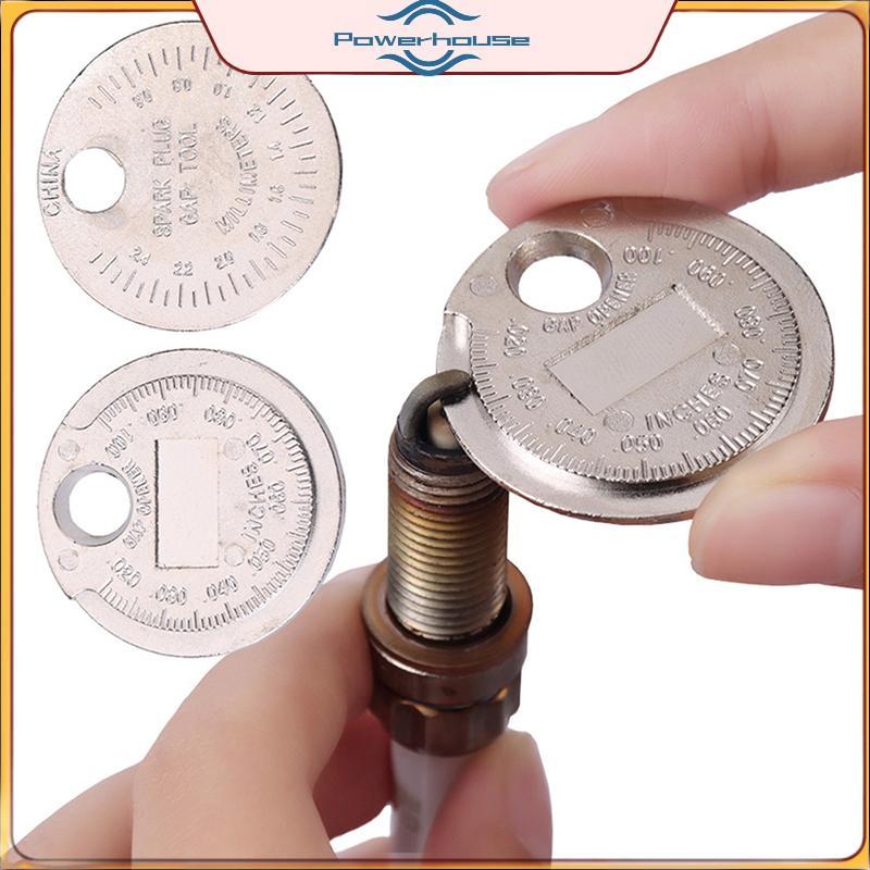 POWER 1PC 0.6-2.4mm Phạm vi Đồng xu Bugi Gage Gap Tool Feeler Spark Plug Gap Tool.