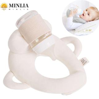Gối cho trẻ sơ sinh MINLIA, Giá đỡ bình sữa tự bú có thể điều chỉnh rảnh tay, Dây đeo cho núm vú giả cho bé Chống trượt với 2 nút bấm Đệm ăn cho trẻ sơ sinh Phụ kiện đôi