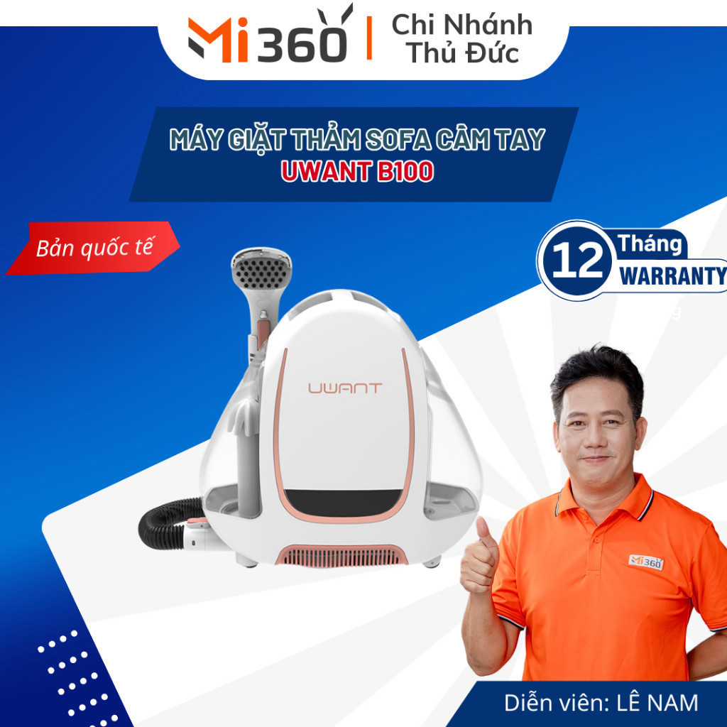 Máy Giặt Thảm Sofa Cầm Tay Uwant B100 Bản Quốc Tế -Hàng Chính Hãng