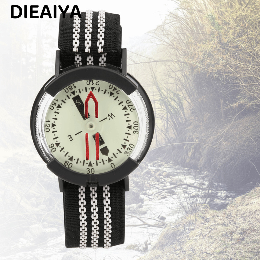 La bàn dạ quang DIAIYA, loại dây đeo cổ tay chịu áp lực La bàn chống nước, di động bền bỉ có thể điề