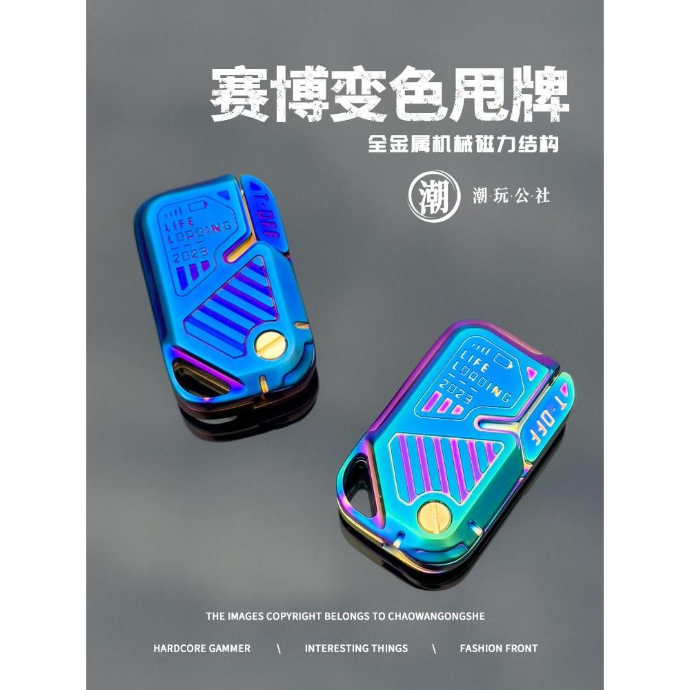 Edc Đồ Chơi Giải Nén Thẻ Xoay Cơ Đẩy Thẻ Tay Cầm Mảnh Papa Coin Người Lớn Công Nghệ Đen Kim Loại Fid