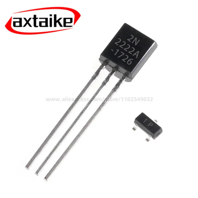 100 Chiếc Transistor 2N2222 2N2907 MMBT222A MMBT2907A MPS2222 MPS2097A 2N2907A 1P 2F SOT-23 TO-92 NP