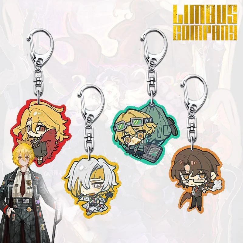 Móc khóa Limbus Company acrylic Don Quixote Heathcliff Hong Lu Ishmael game anime chibi phụ kiện tre