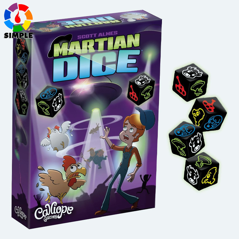 Calliope Martian Dice, Crazy Alien Invasion Game, Press-Your-Luck Dice Game for 2–6 Players Ages 8 &