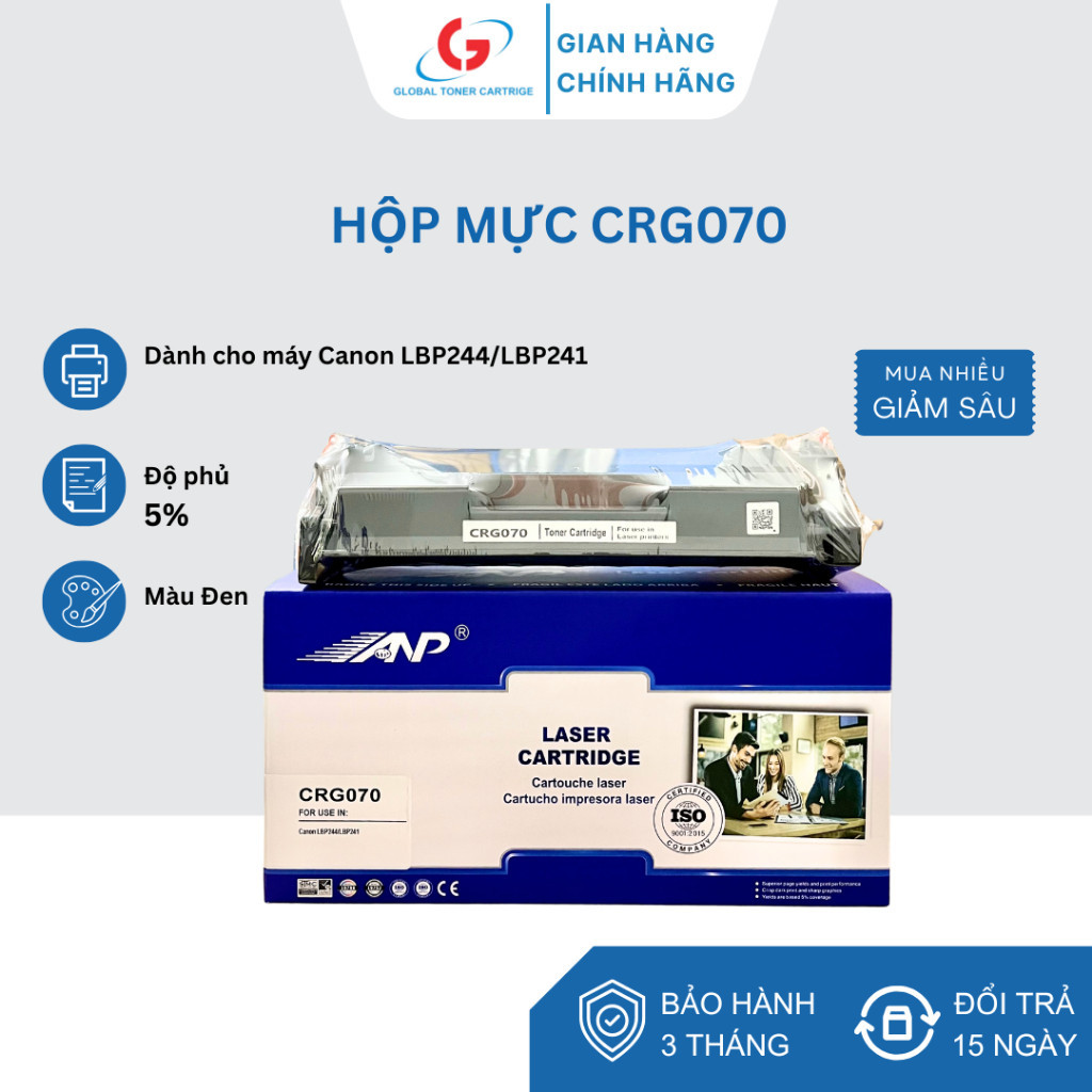 Hộp mực 070, Canon LBP 243dw, 246dw, 247dw, MF461dw, 462dw, MF465dw