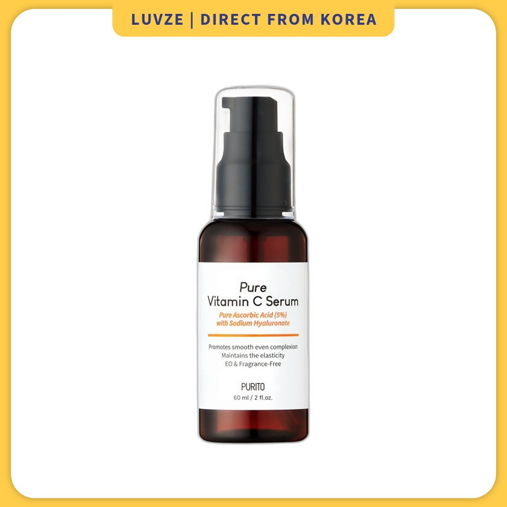 [purito] Serum Vitamin C nguyên chất, 60ml, 1pc / Serum Vitamin C Hàn Quốc / Even Complexion / 100% 