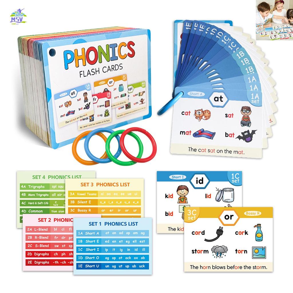 Phonics Flashcards Root Learning Cards - Tăng cường trí nhớ từ vựng Di động bền bỉ