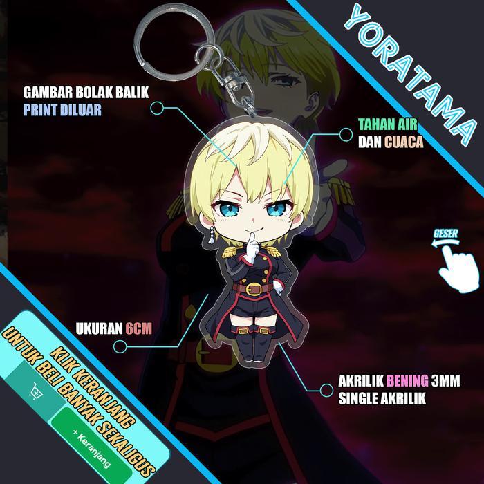 Gantungan Kunci Mato Seihei Tenka Izumo Ren Yamashiro, Keychain Anime Lucu - Tenka Izumo