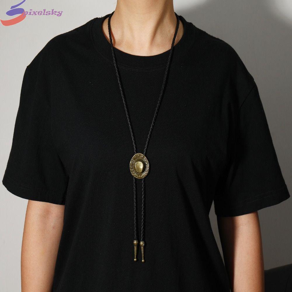 Vòng cổ Bolo PixelSky Mỹ, Style Boho với cườm ngọc lam và daPU, Phù hợp phong cách dân tộc tối giản 