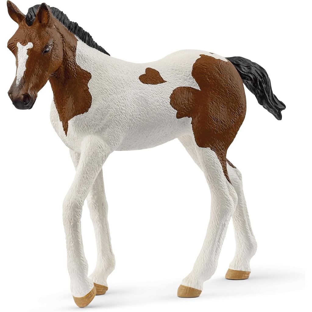 Schleich HORSE CLUB - Paint Horse Foal - Bức tượng ngựa vẽ tay 3 "có thể sưu tập, đồ chơi thực tế ch