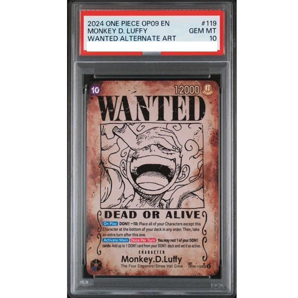 Thẻ đánh giá PSA 10 ONE PIECE 2024 OP09 EN MONKEY D. LUFFY OP05-119 DIY Bộ Sưu Tập Thẻ Sao chép 10 Đ
