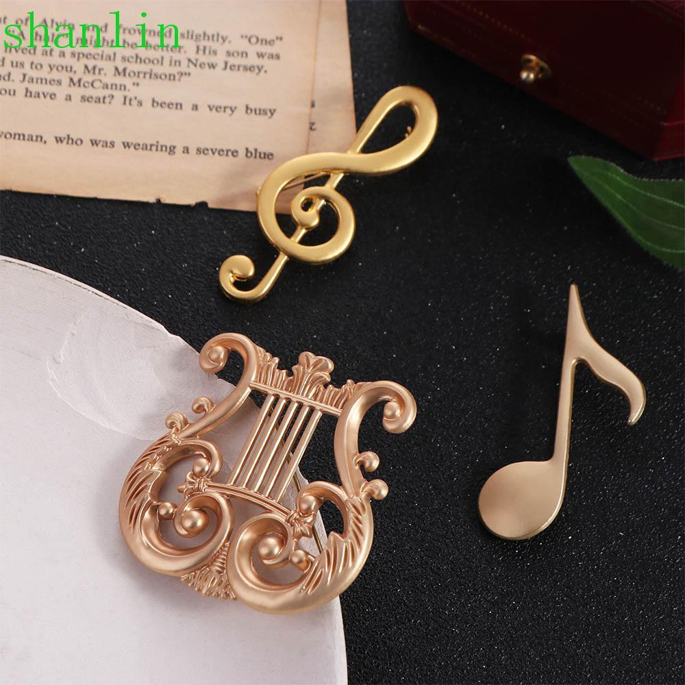 SHANLIN Eighth Note Pin Hợp Kim - Trang Sức Âm Nhạc Phong Cách Vintage