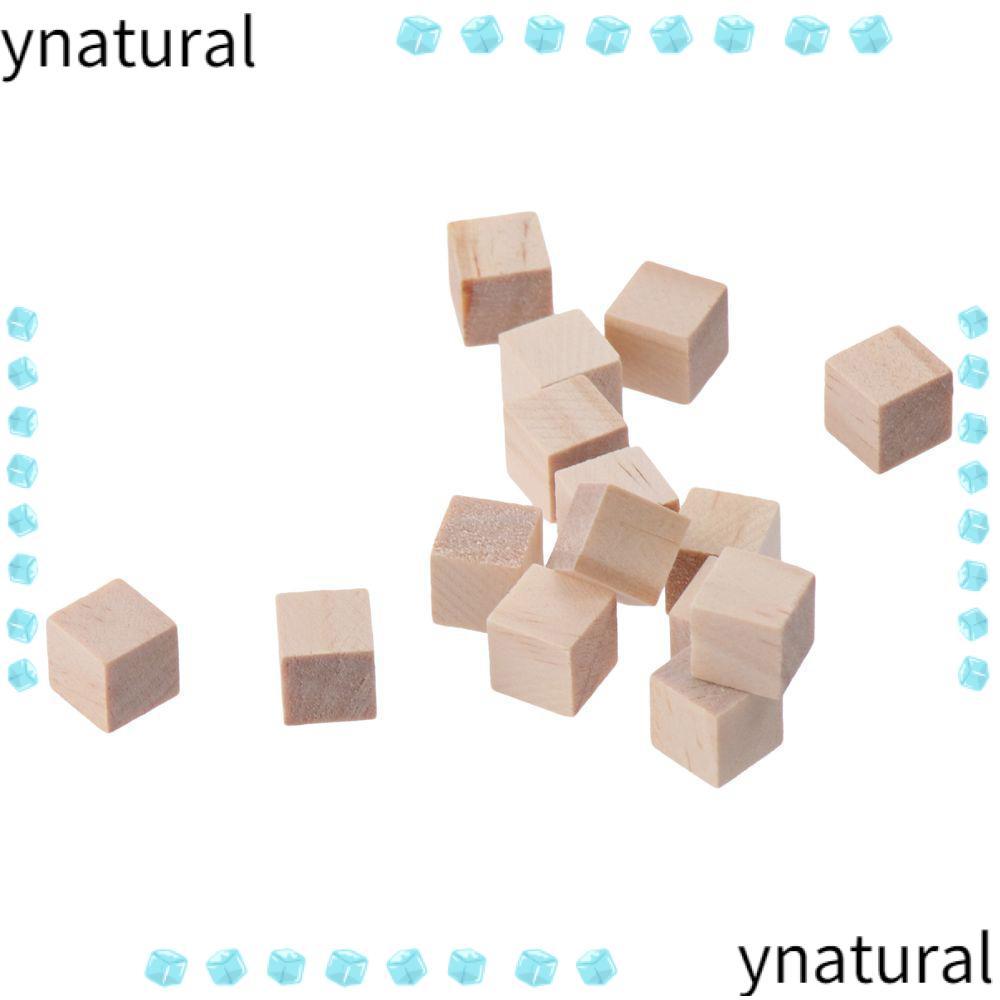 YNATURAL 300 Khối Gỗ, Chất Liệu Gỗ Thông Vuông Khối Gỗ Trống Tự Nhiên, Màu Gỗ 1cm Khối Thủ Công Bằng