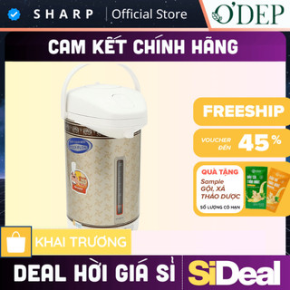 Bình thủy điện Inox Sharp 2.9 Lít Chính hãng, đun sôi nhanh, giữ ấm KP-30STV(RB) - Sản xuất Thái Lan - SIDEAL SIA