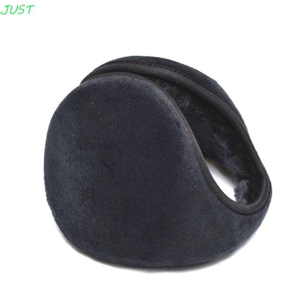 JUST Fleece Muff Ear Men Ear Lap Grip Ấm Đen