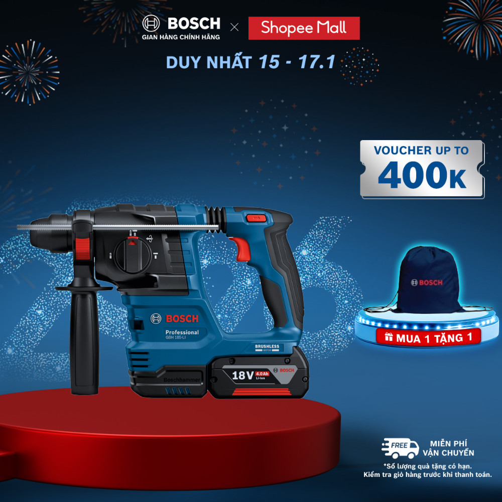 Máy khoan và đục Bosch GBH 185-LI