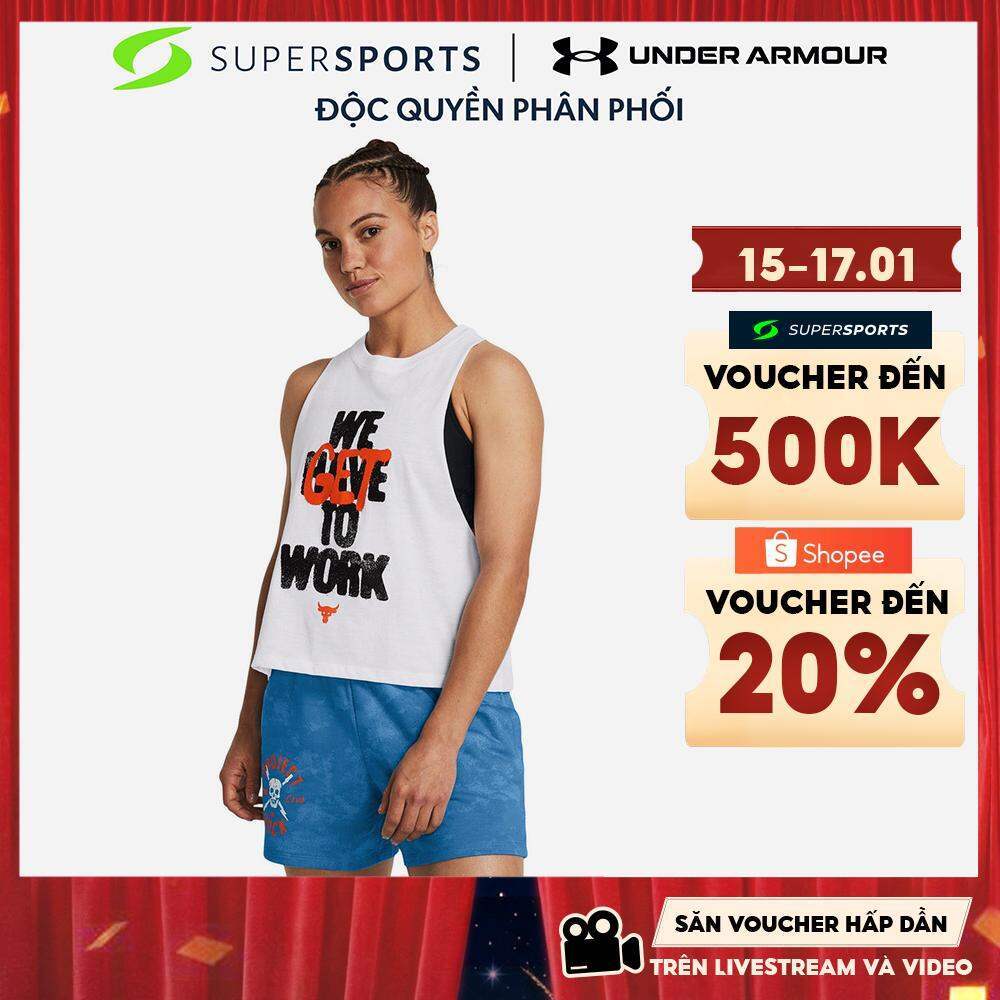 Áo Ba Lỗ Nữ Under Armour Project Rock Underground - Trắng - 1382710-100