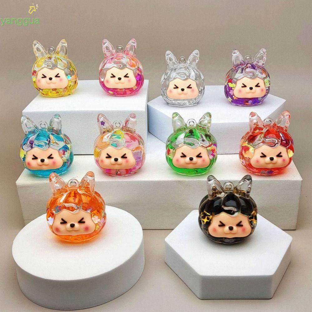 YANGGUA Mini Kiki Puppy Đồ trang trí, DIY Trang trí chai cát lún Kiki để bàn Đồ trang trí KiKi, Nhấp
