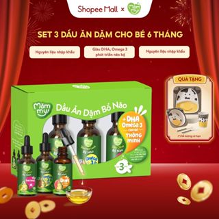 Combo 3 dầu ăn dặm cho bé Mămmy 30ml bổ sung DHA, Omega 3,6,9, phát triển não bộ cho bé 6 tháng
