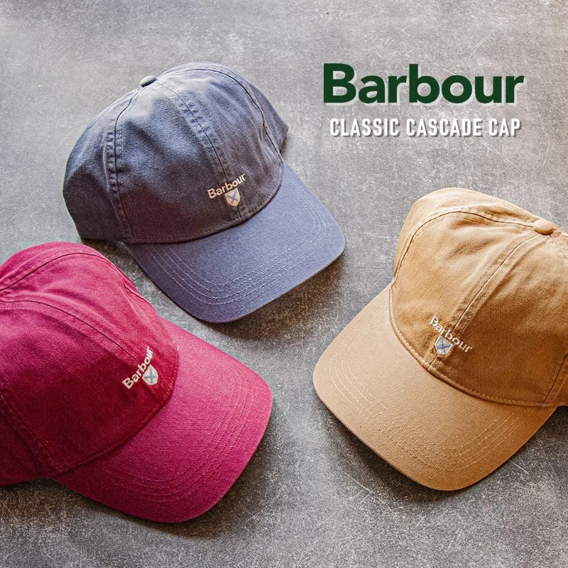 Mũ bóng chày đa màu thêu Barbour, mũ chống nắng cổ điển