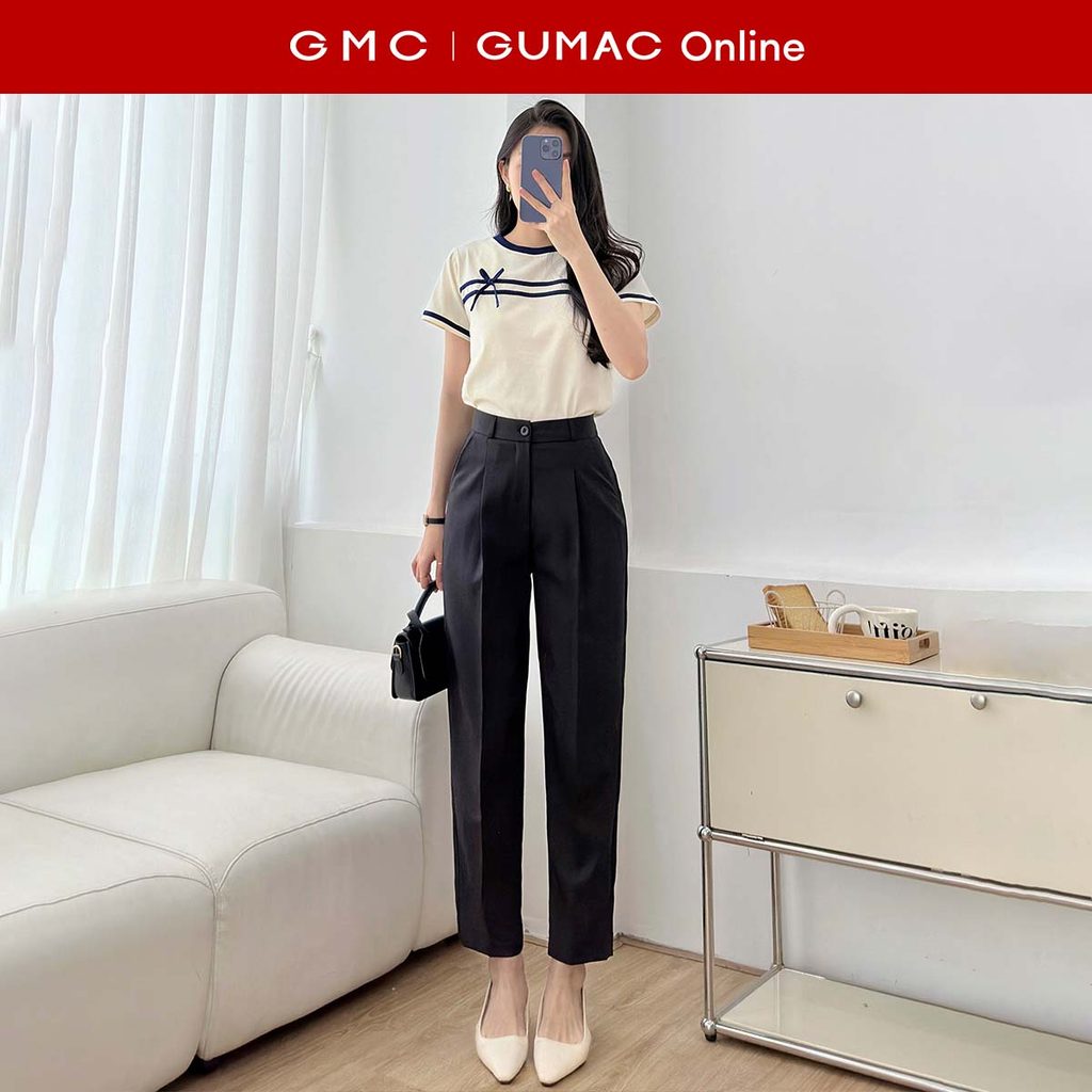 [MUA 2 GIẢM 25K] Quần tây nữ ống đứng cơ bản công sở bố ruby cao cấp thời trang GUMAC LQF0548
