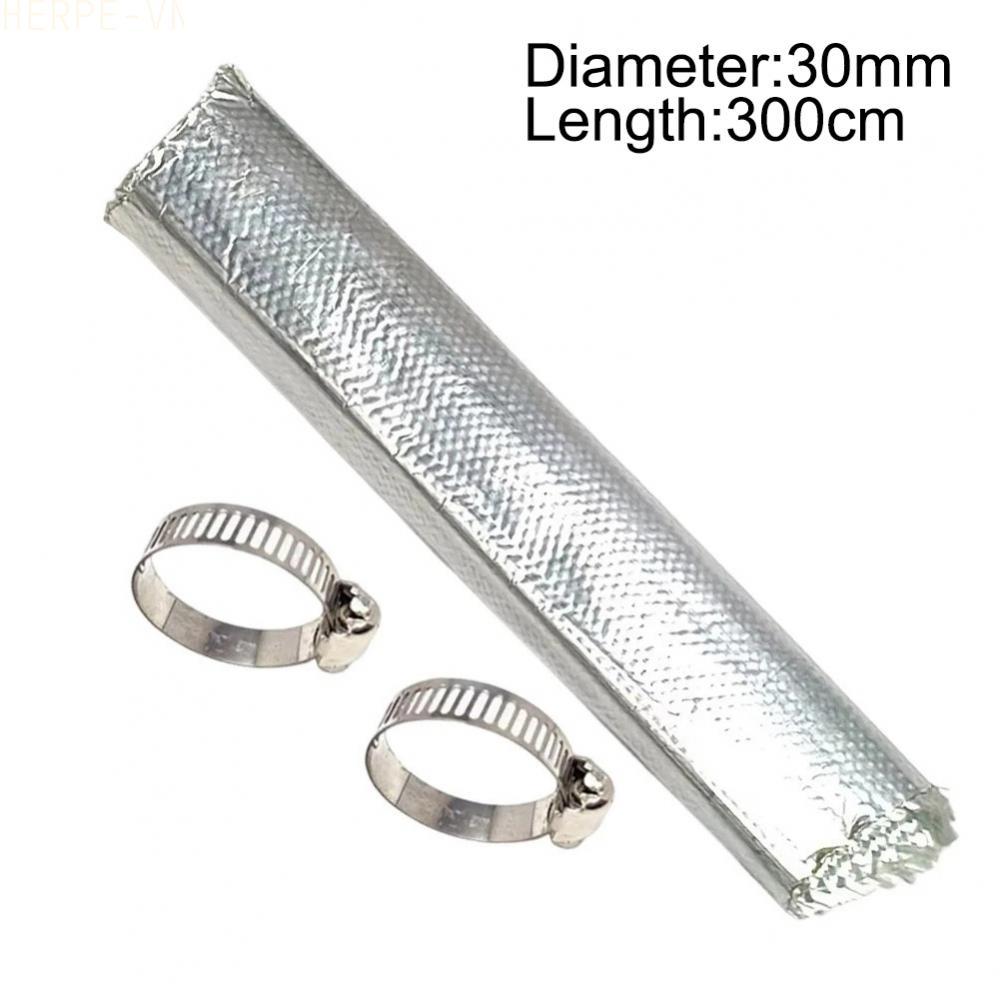 [HERPEVN]Parking Heater Exhaust Pipe Aluminum Foil Fiberglass Hose Lagging Insulation Kit[Ready stoc