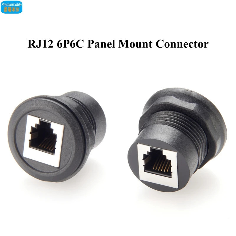 RJ12 Bộ Chuyển Đổi Điện Thoại RJ12 Bảng Tròn Gắn Adapter RJ12 6P6C Nữ Sang Nữ Kết Nối RJ12 Khớp Nối 