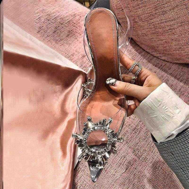 giày cao gót 9 phân cao gót 7 phân Giày cao gót Luxury Sandals Women Transparent High Heels Shoes
